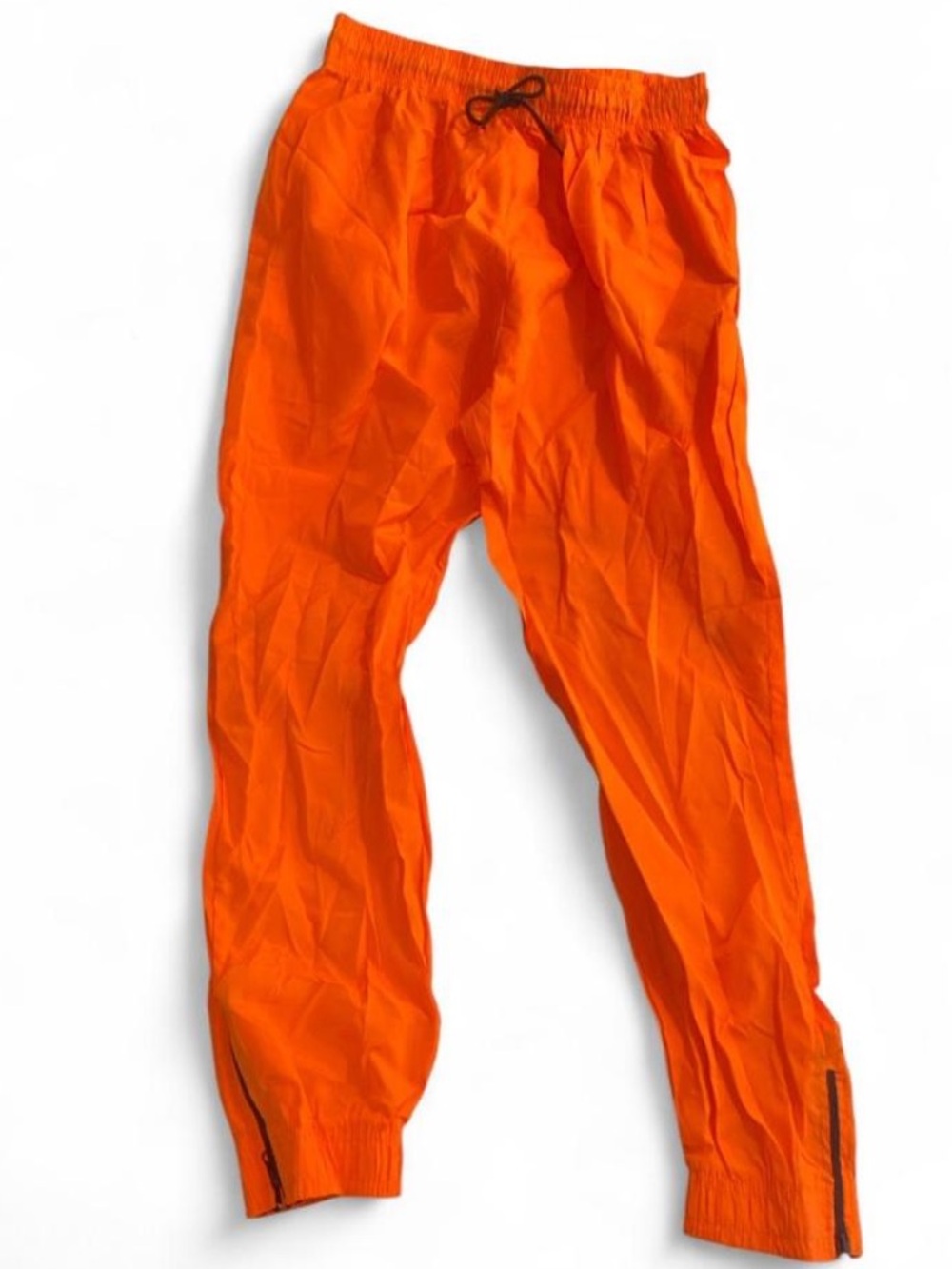Neon Orange Women's High Waist
Windbreaker Track Pants Joggers Streetwear Y2K